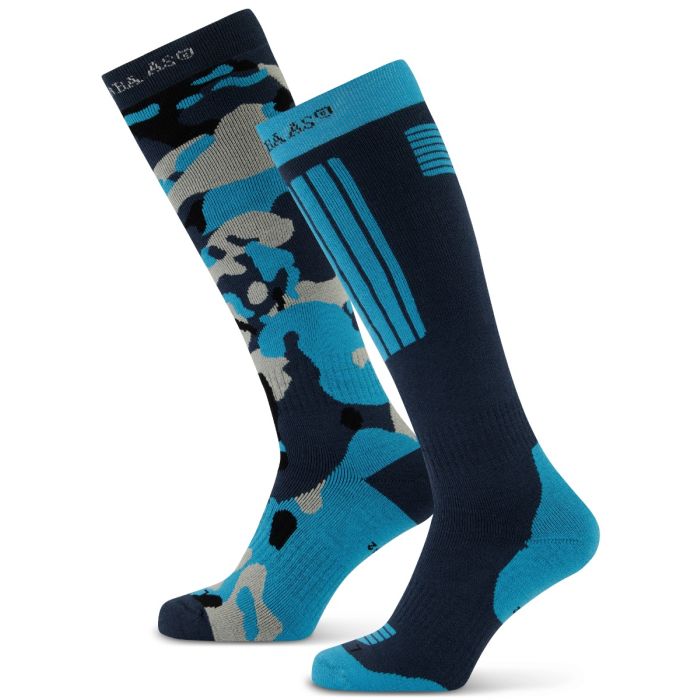 Poederbaas Skisokken 2-Pack Camo Navy