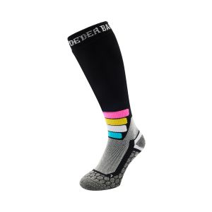 Tech Ski Socks Compress Merino Pro, camo navy, merino mix, verstevigde hiel
